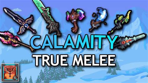 Melee weapons calamity. Best and strongest melee weapon in Calamity? It's a tie between Triactis' Hammer, Ark of the Cosmos, and Exoblade IMO. But if we're being honest, nothing could possibly beat a Broken Copper Shortsword. Murasama (found in a lab chest on the right side of hell) + spam clicking or an autoclicker. 