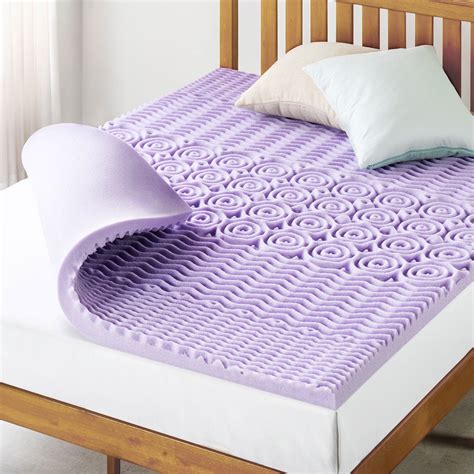 Best Price Mattress' New 5-zone lavender bed topper is a 3 Inch CertiPUR-US certified, premium memory foam mattress topper for maximum comfort and better sleep. Product features a 5 Body zone with different point of contact to better prevents tossing and turning. Its copper Infused memory foam layer with properties for enhanced Freshness