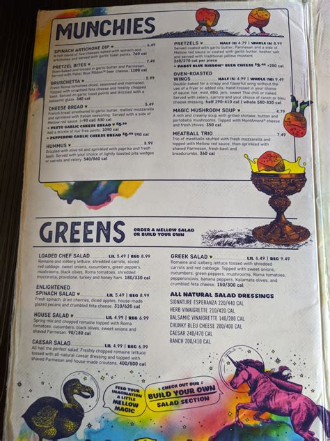 Mellow mushroom huntsville south menu. Specialties: Mellow Mushroom Pizza Bakers has been serving up fresh, stone-baked pizzas to order in an eclectic, art-filled, and family-friendly environment. Each Mellow is locally owned and operated and provides a unique feel focused around great customer service and high-quality food. Mellow is a state of mind, a culture, a way of being. Our mission is to provide delicious food in a fun and ... 