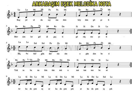 Melodika Notaları Notalar Net Kolay Nota.