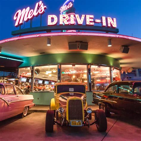 Mels restaurant. Specialties: Classic American diner with a modern twist, serving everything from breakfast to burgers to late night fare, vegetarian dishes, milkshakes, and more! Mels has been in operation since 1947. You've seen us featured in countless movies and TV Shows, most notably 1973's street rod classic film, "American Graffiti." Our present day inception … 