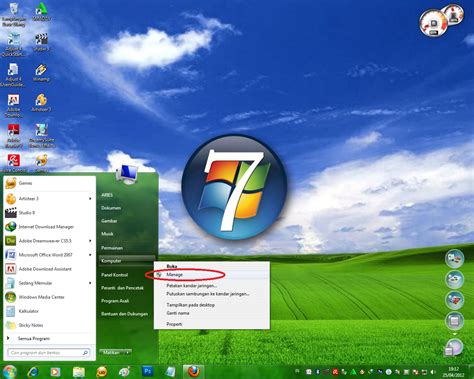 Membagi Partisi Di Windows 7