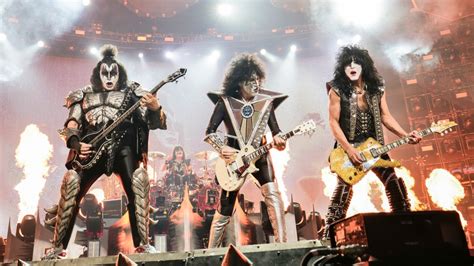 Members of KISS say goodbye at final concert – but their digital avatars will keep touring
