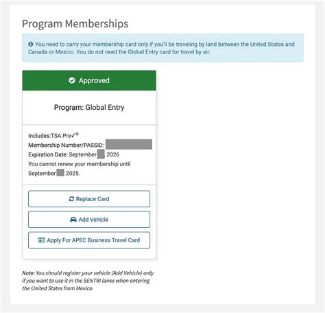 Membership renewal - Global Entry - GOV.UK - Home Office