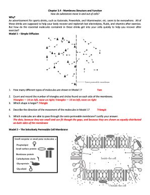 View 2.04 Membrane Function POGIL FILLABLE.pdf from BIOLOGY 123 at Freedom High School. ... Use your knowledge of membrane structure and the chemical structures in Model 1 to identify the shapes used in Model 2. a. ... Question 7 Selected Answer Answers The individual unit owners of a condominium..