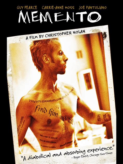 A man juggles searching for his wife's murderer and keeping his short-term memory loss from being an obstacle.-----Cast: Guy Pearce, Carrie-Anne M.... 