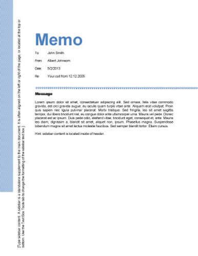 Memo Format Bonus 48 Memo Templates Hloom