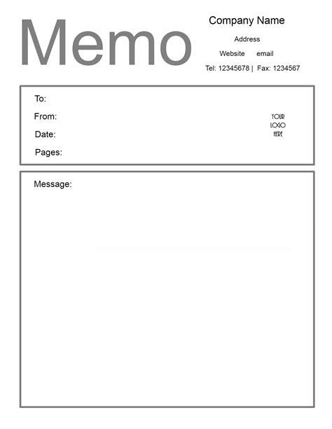 Memo Template Download