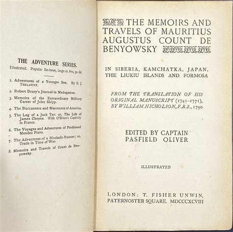 Download Memoirs And Travels Of Mauritius Augustus Count De Benyowsky By Maurice Auguste De Benyowsky