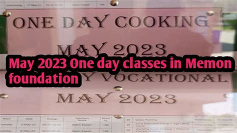 th?q=Memon foundation one day classes may