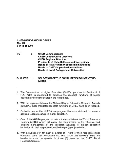 Memorandum Format