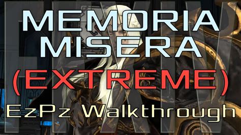 Memoria misera extreme guide. High Legatus Idol is a rare item that can be obtained from defeating Varis yae Galvus in the Memoria Misera (Extreme) trial. It can be exchanged for powerful Idealized Armor that enhances your combat attributes. Learn more about this coveted trophy and how to get it in this guide. 