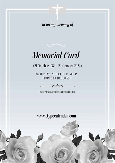Memorial Card Templates
