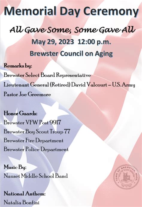 Memorial Day Ceremony - 1673 Main St. Council on Aging