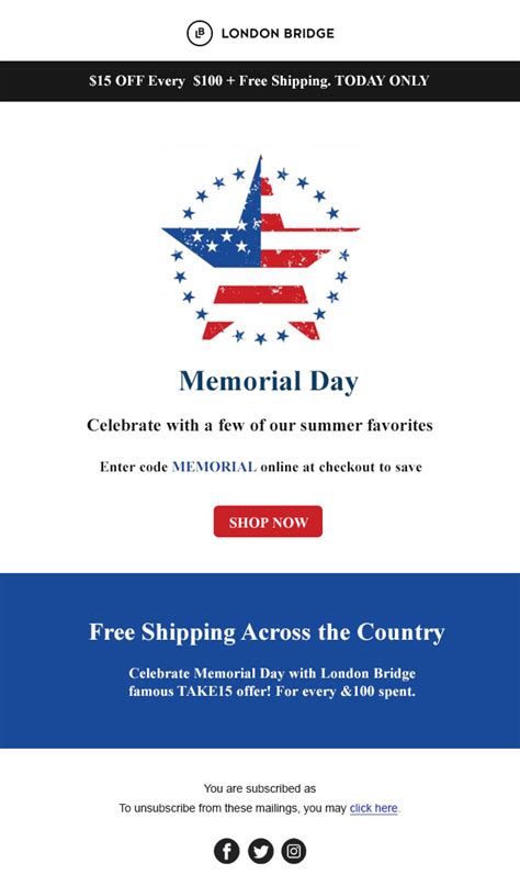 Memorial Day Email Templates