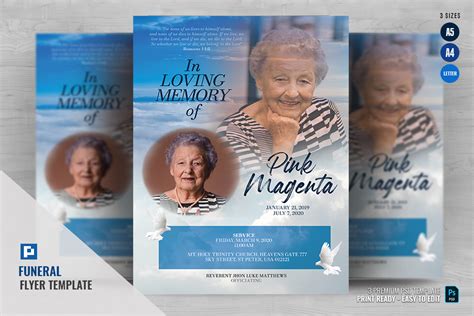 Memorial Service Program Flyer PSDPixel