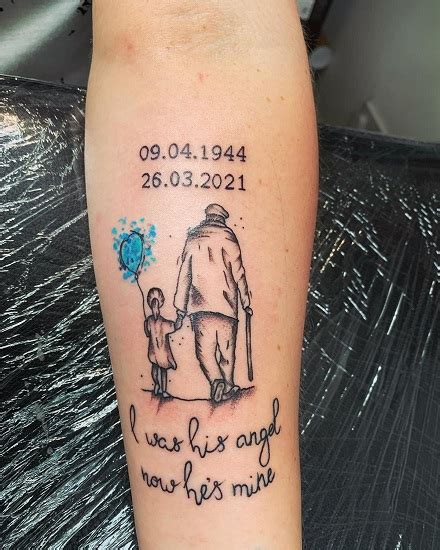 Pay tribute to your beloved grandpa with a meaningful memorial tat