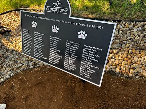 Memorial honors dogs lost in Georgetown pet facility fire