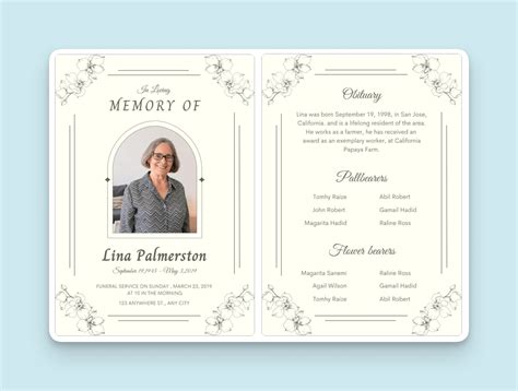 Memorial service program examples.  Funeral program samples When you&rsquo;re rea...