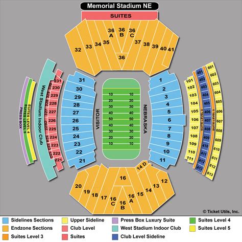 Memorial Stadium (Nebraska) Seating Chart With Row Numbers Event Schedule. 28 Oct. Purdue Boilermakers at Nebraska Cornhuskers. Memorial Stadium - Lincoln, NE.