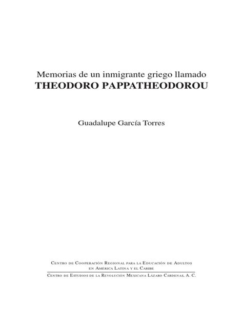 Memorias de un inmigrante griego llamado theodoro pappatheodorou. - Kenwood ka 6000 service manual free.