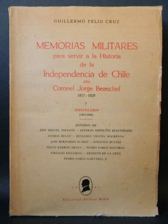 Memorias militaries del coronel jorge beauchef, 1817 1829. - Pesticide analytical manual methods for individual residues by.