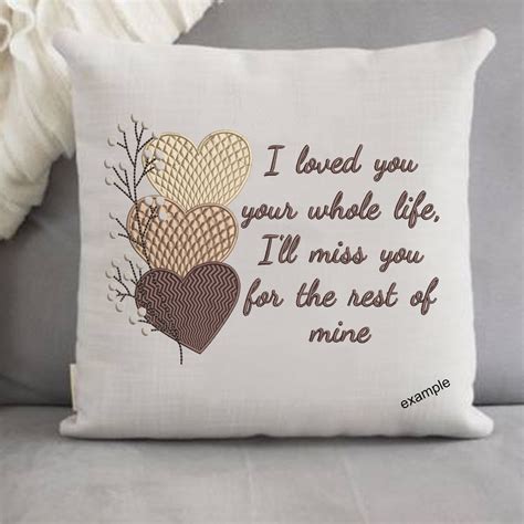 Memory Pillow Embroidery Design - Etsy UK