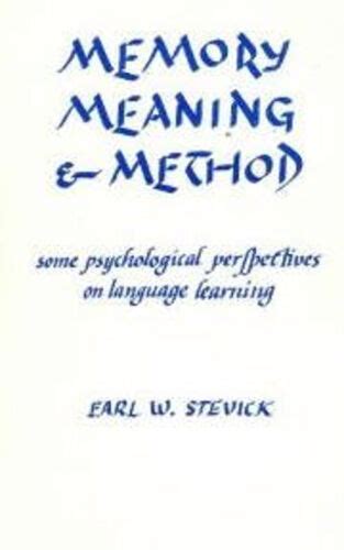 Memory meaning method by earl w stevick. - Pro tools 7 4 user guide.