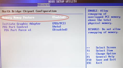 Memory remapping bios. .  ...