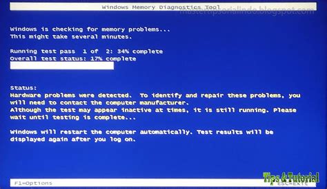 Memperbaiki Error Hardware problems were detected di Windows Memory