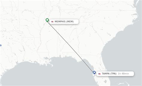 Southwest Airlines flights from Memphis to Tampa MEM Memphis United States-> 1 hours 34 min 1,056km 656mi. TPA Tampa United States. 17 Flights/Week 51 Seats/Flight 891 Seats/Week AIRLINE: Southwest Airlines WN/SWA. 1 Flights/Week 143 Seats/Flight 200 Seats/Week 0 Flights/week delayed 83% On-Time ....
