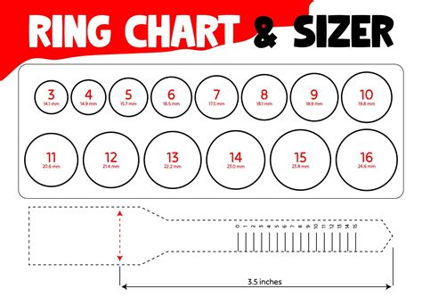Men's Ring Size Chart Printable