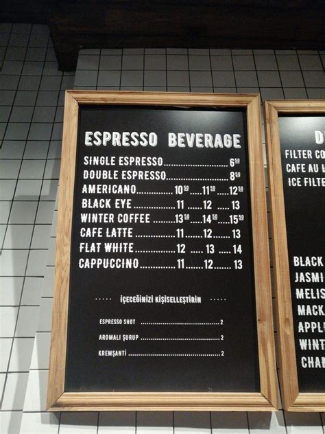 Menü Mackbear Coffee Co..