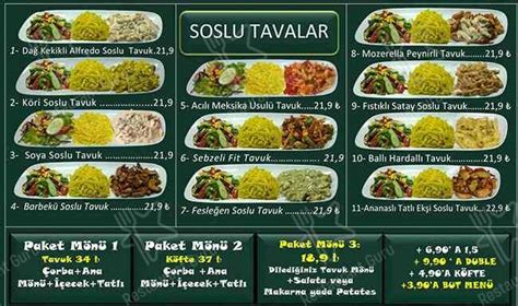 Menü Sanat Restaurant.