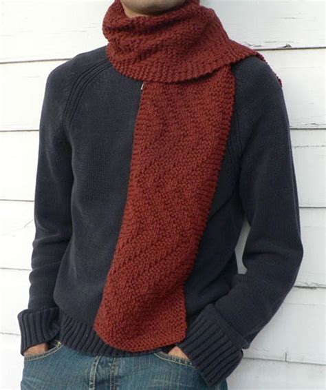 Men’s Knit Scarf Pattern A Knitting Blog