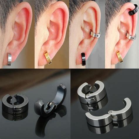 Men No Pierced Tragus Earrings Non Piercing Clip On Earrings …