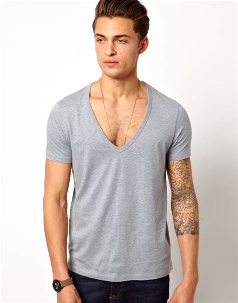Men and V Neck T