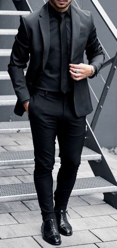 Men in all black suits. #mensoutfitideas #mensoutfits #blacksuit #blacksuitoutfitsIn this video: Learn how to Style the most iconic BLACK SUIT 5 different ways like a BOSS!If you wa... 