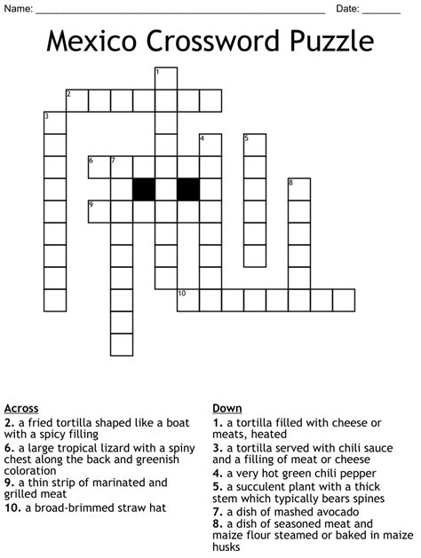 Men of mexico crossword. The Crossword Solver found 30 answers to "uncle in mexico", 3 letters crossword clue. The Crossword Solver finds answers to classic crosswords and cryptic crossword puzzles. Enter the length or pattern for better results. Click the answer to find similar crossword clues. Enter a Crossword Clue. A clue is required. ... 