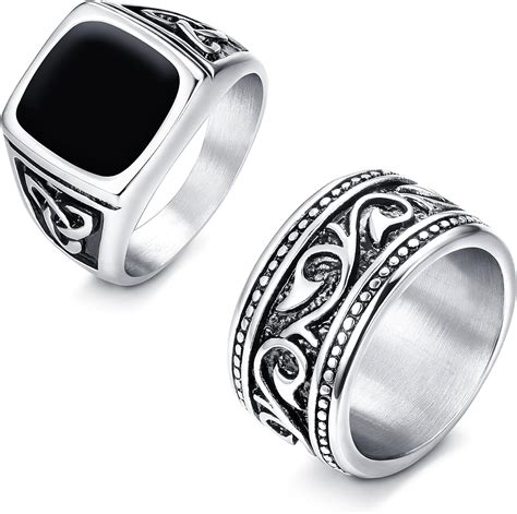 Men rings amazon. Men Set Of 2 Band Finger Rings. Rs. 448 Rs. 1661 (73% OFF) Select a size. Onesize. 