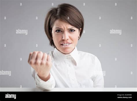 Menacing Woman Stockfoto