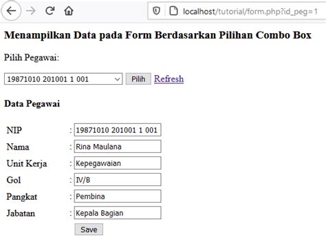 Menampilkan Data Berdasarkan Dropdown Select Codeigniter