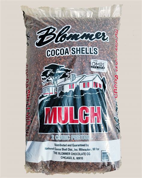 SKU: 219 Category: Bagged Mulch. $ 29.00 per bag. Bag Size: 2 cu. ft. Cocoa bean shells straight from Hershey Chocolate Factory. For an order over 150 bags, please contact Kirsten at 513-271-1119 to schedule delivery. Add to cart.. 