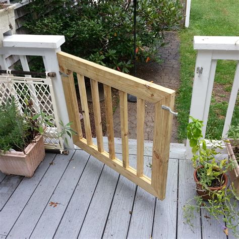 Menards deck gate. Features. Precut and predrilled components for easy installation. Includes balusters and brackets. Ultra low-maintenance mineral-based composite provides scratch and weather resistance. Upgrades the look of your outdoor space. Installation instructions included. Post sleeve kit not included. Stair rail will work with stair slope set at 35°. 