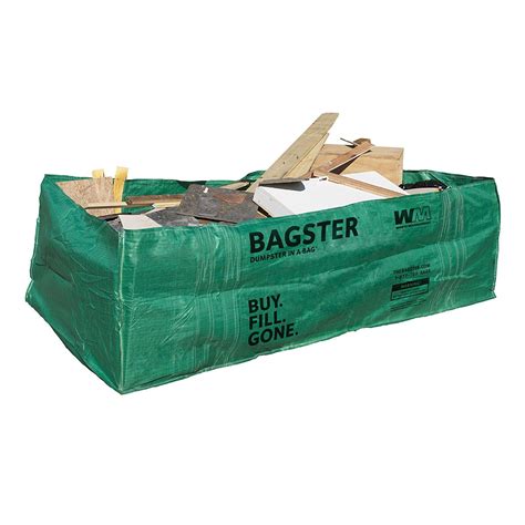 Menards dumpster bag. BAGSTER BAG. The Bagster® bag is one of the best solutions for smaller DIY projects to dispose of waste that doesn't require the space or hassle of a full-size dumpster. The Bagster Dumpster in a Bag ® Bagster® Dimensions: 8 ft x 4 ft x 2 ft 6 in; Bagster® Capacity: 3 cubic yards; Bagster® Fees: No deadlines, no container usage fees 