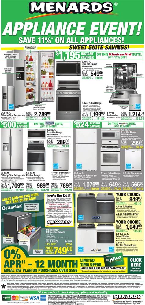 Sep 28, 2023 · The current Menards weekly ad is valid from Thursday, October 5, 2023, ensuring that you can take advantage of the latest deals. Preview the Menards Weekly …