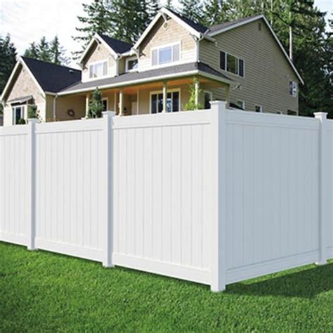 Menards privacy fence. Made of polyethylene and recycled wood fibers, this fence is low maintenance and environment friendly. No splitting, warping, cracking, rotting or insect damage. Designed for 6' on center post spacing. Posts and post sleeves sold separately. Some fading will occur giving your fence a natural weathered look. 