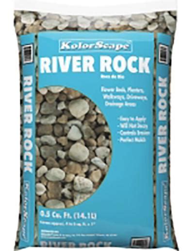 Menards river rock bags. Other benefits of river pebbles include resistance to wood pests, washing and blowing away. This single bag of small size rock will cover 2 sq. ft. to a 3 in. depth. Use for landscaping around trees, shrubs, decks or driveways to accent your yard. Controls erosion to help protect your landscape. Multi-color resists fading for long-lasting beauty. 