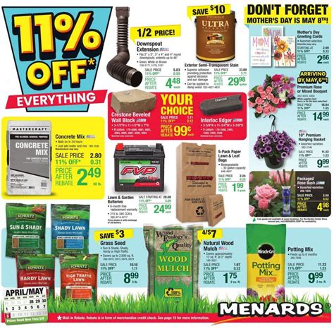 Menards upcoming sales. During this sale, if you buy certain things, you can get 11% of your money back. We will update the dates for rebate dates in 2024; you can check them here. For example, the latest sale goes from ... 