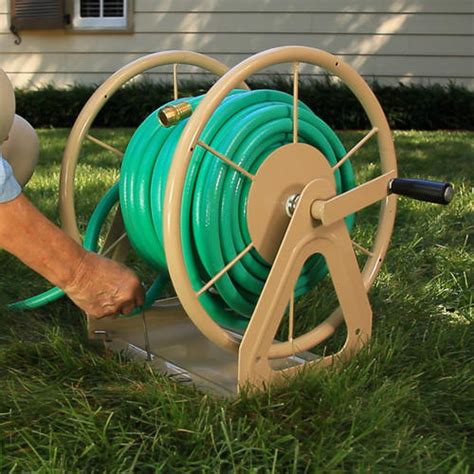 Menards water hose reel. The HydroFlex® garden hose is guaranteed to outperform on all key features! This premium, heavy-duty hose keeps the water flowing with the ultimate kink-resistant technology. The HydroFlex® provides consumers with a lightweight hose and superior flexibility for easy maneuvering. The hybrid polymer outer jacket is both abrasion and puncture resistant and also microbial resistant to prevent ... 